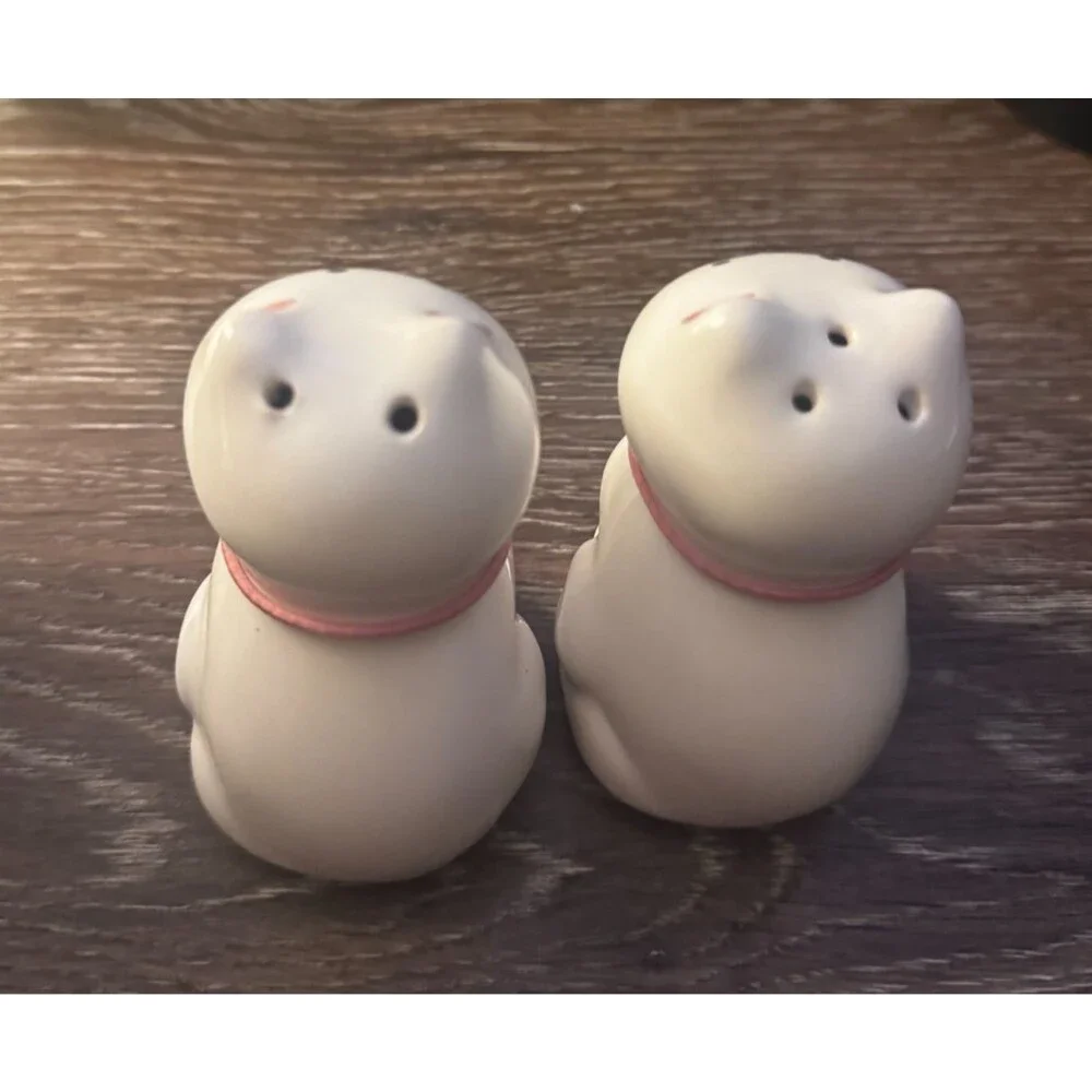 Vintage Cat Salt and Pepper Shaker Set Earthenware 1988 Made in Brazil